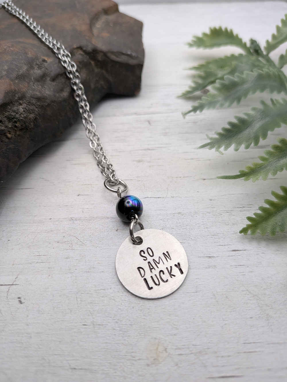 Dave Matthews Band So Damn Lucky Pendant Necklace